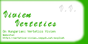 vivien vertetics business card